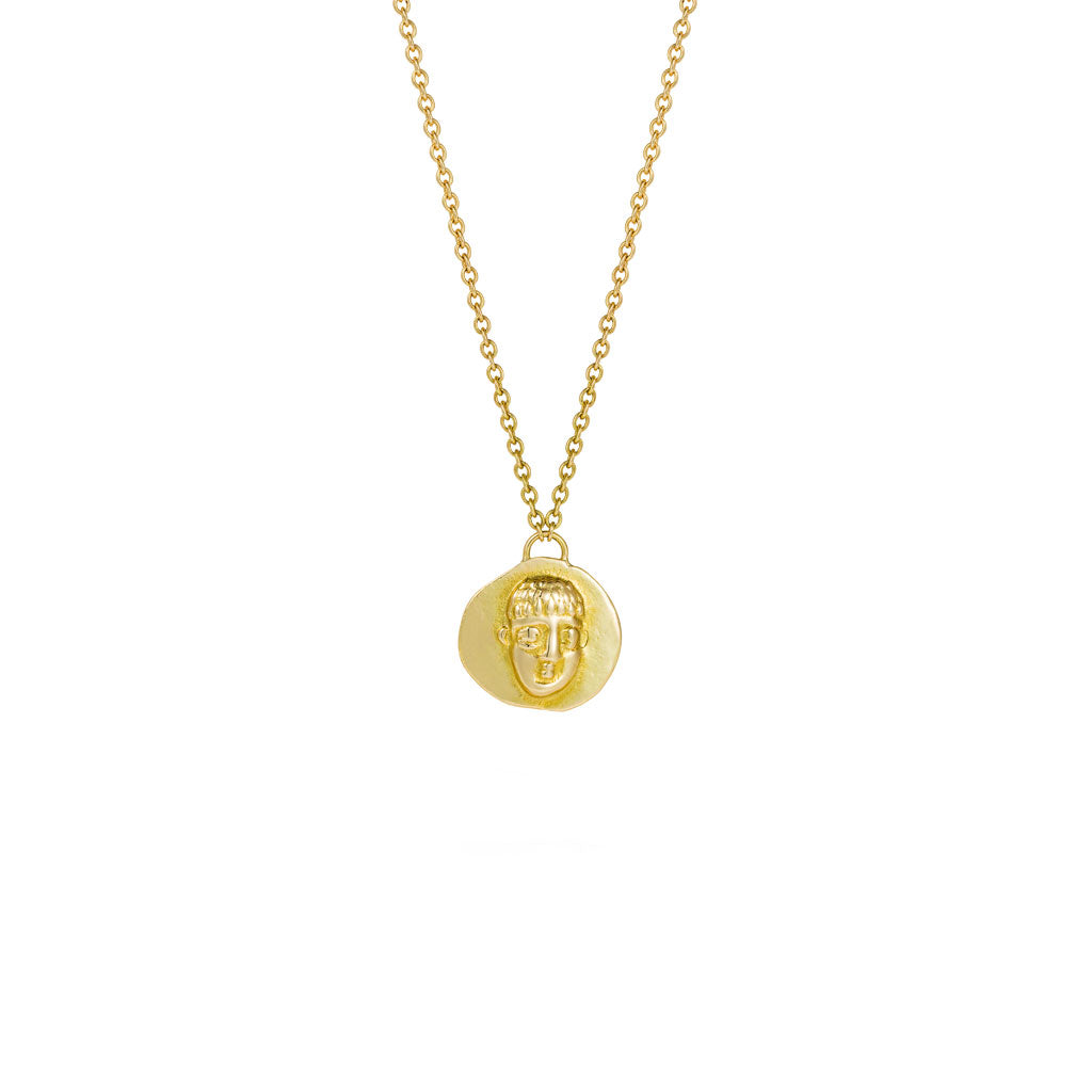 Youth Face Gold Necklace