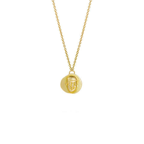 Youth Face Gold Necklace