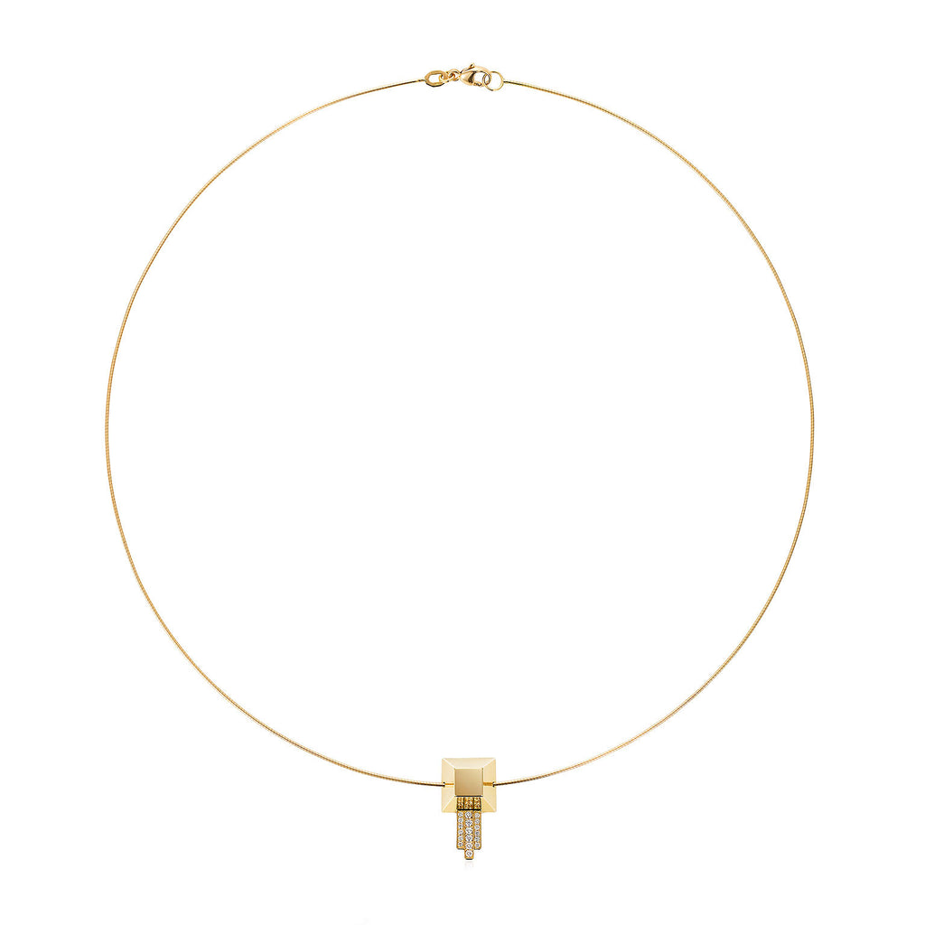 Diamond & Gold Pyramid Necklace Diamond & Gold Pyramid Necklace