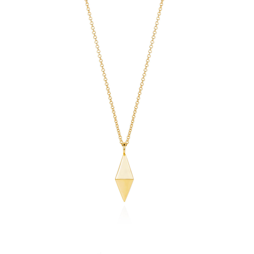 Double Pyramid Gold Necklace