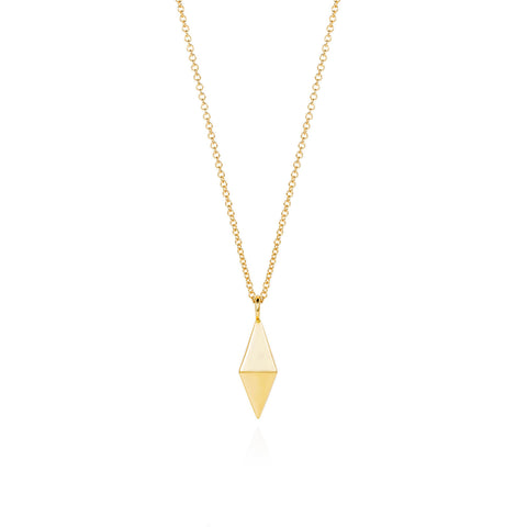 Double Pyramid Gold Necklace