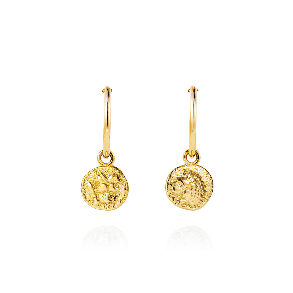 Mini Lion Gold Hoop Earrings Mini Lion Gold Hoop Earrings