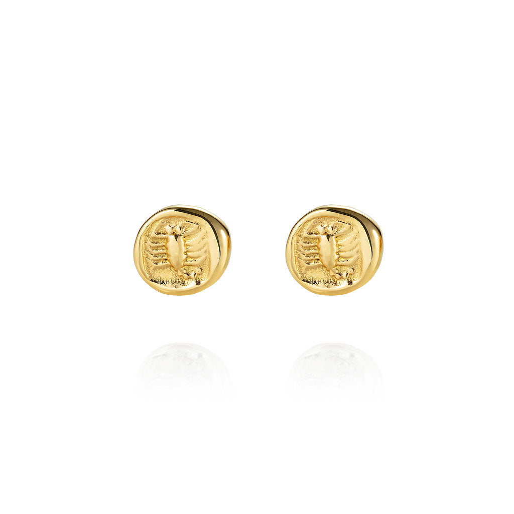 Scorpion Gold Stud Earrings