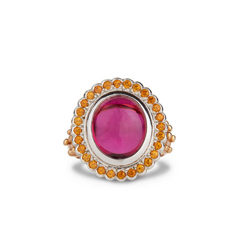 Rubellite & Spessartine Cocktail Ring