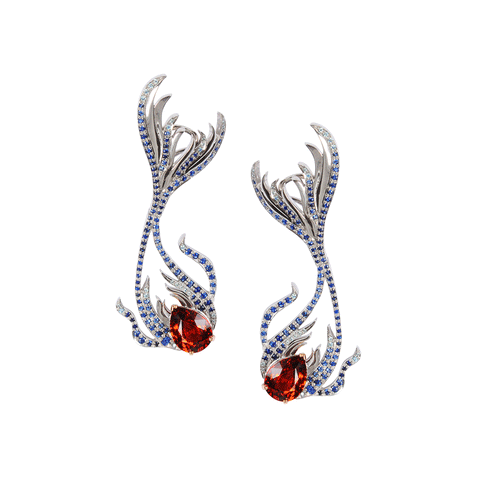 Sapphire & Spessartine Sirena Earrings
