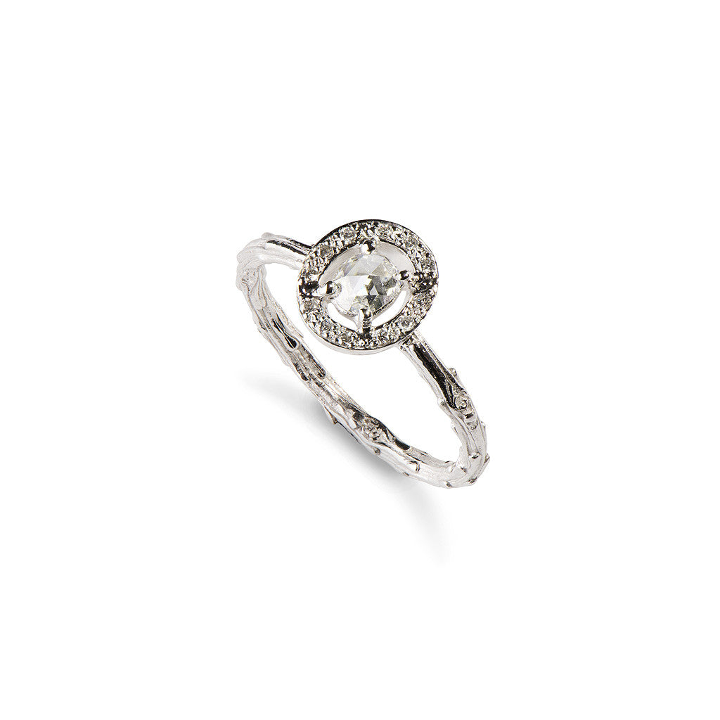 Titania White Diamond Engagement Ring
