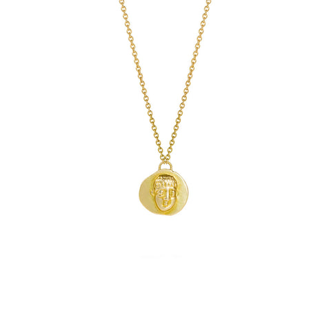 Youth Face Gold Necklace