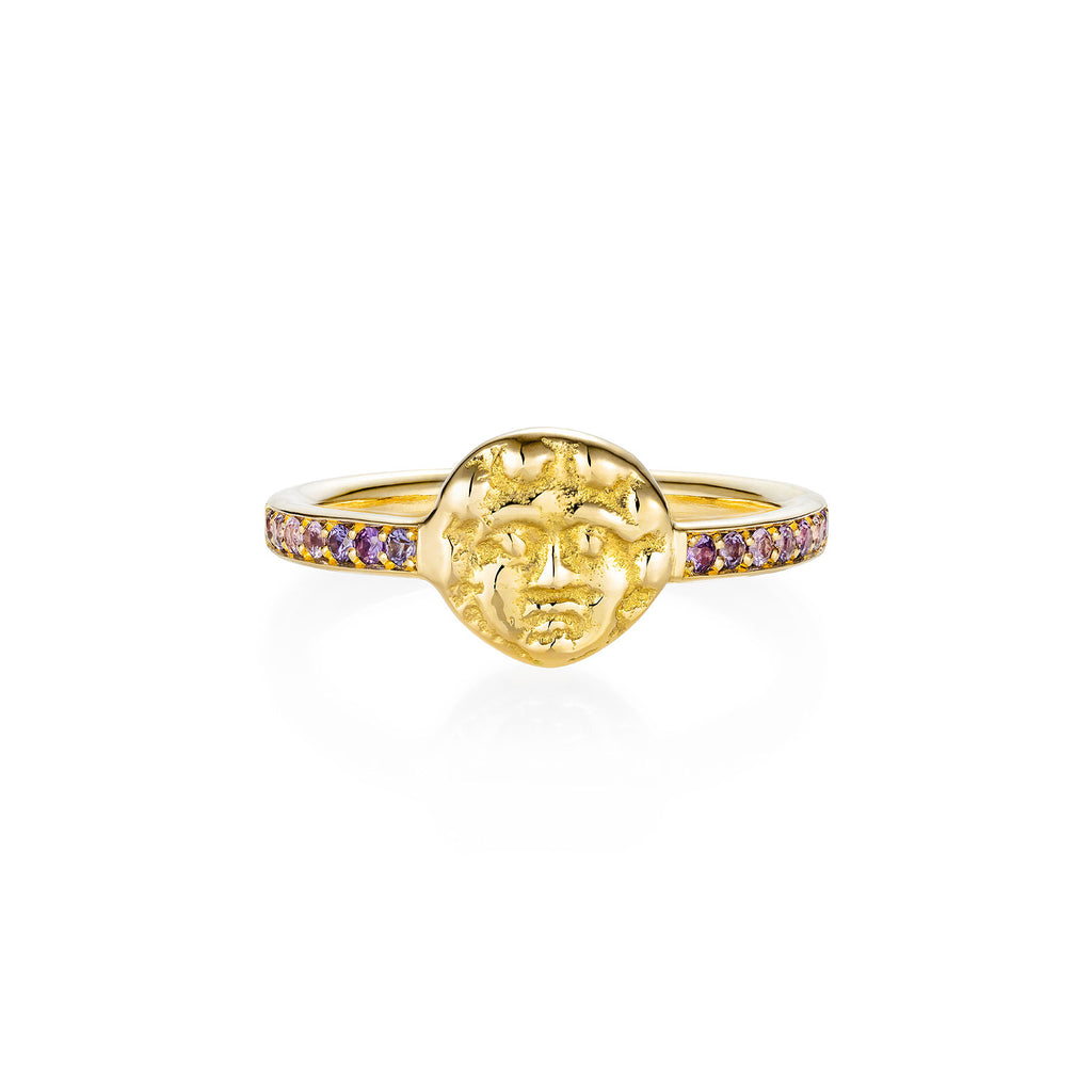 Medusa Sapphire Gold Ring